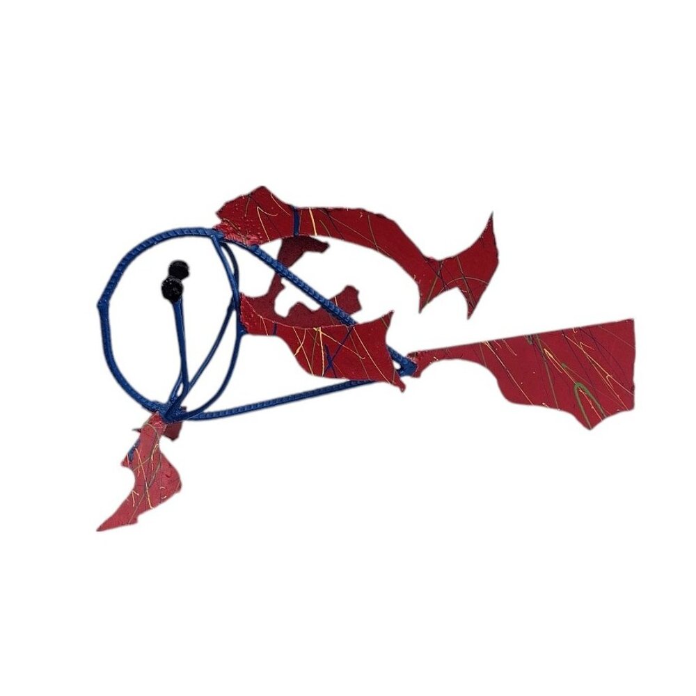 Postmodern Brutalist Torched Metal Fish Sculpture